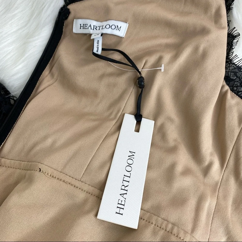 NWT Revolve Heartloom Black Lace Sera Dress - Picture 4 of 7